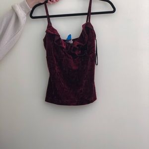 Sassy velvet tank top